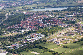 Luftbild von Wörth am Rhein, Neubaugebiet im Bundesland Rheinland-Pfalz, Deutschland