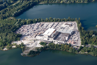 Ortsteil Eggenstein in Eggenstein-Leopoldshafen im Bundesland Baden-Württemberg, Deutschland aus der Luft