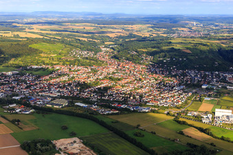 Stadtansicht aus Westen in Weingarten im Bundesland Baden-Württemberg, Deutschland