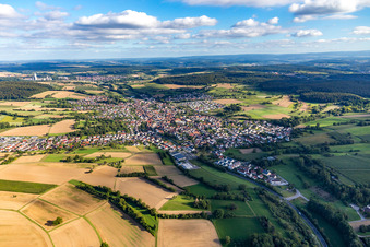 Jöhlingen von Nordwesten in Walzbachtal im Bundesland Baden-Württemberg, Deutschland