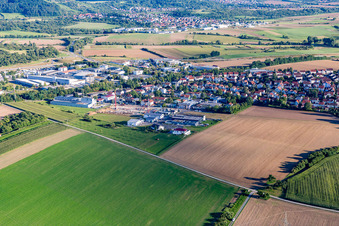 Luftaufnahme von Ortsteil Nellmersbach in Leutenbach im Bundesland Baden-Württemberg, Deutschland
