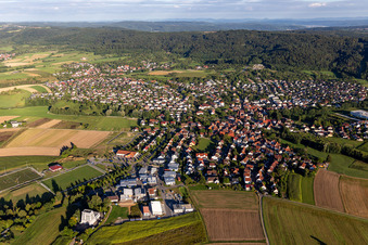 Wattenweiler von Nordwesten in Allmersbach im Tal im Bundesland Baden-Württemberg, Deutschland
