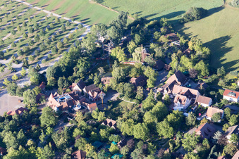 Tripsdrill Erlebnispark im Ortsteil Treffentrill in Cleebronn im Bundesland Baden-Württemberg, Deutschland vom Flugzeug aus