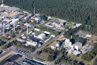 Luftbild von Leopoldshafen, KIT Nord in Eggenstein-Leopoldshafen im Bundesland Baden-Württemberg, Deutschland