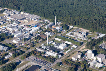 Luftaufnahme von Leopoldshafen, KIT Nord in Eggenstein-Leopoldshafen im Bundesland Baden-Württemberg, Deutschland