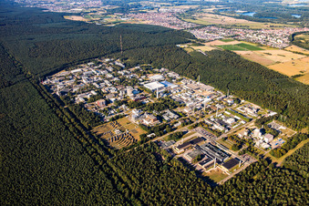 Leopoldshafen, KIT Nord in Eggenstein-Leopoldshafen im Bundesland Baden-Württemberg, Deutschland von oben