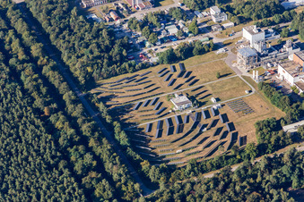 Leopoldshafen, KIT Nord in Eggenstein-Leopoldshafen im Bundesland Baden-Württemberg, Deutschland aus der Luft