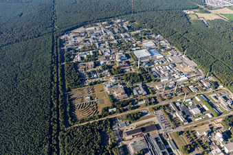 Drohnenaufname von Leopoldshafen, KIT Nord in Eggenstein-Leopoldshafen im Bundesland Baden-Württemberg, Deutschland