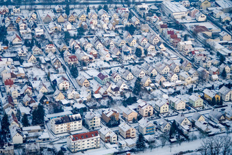 Siedlung Gartenstadt in Kandel im Bundesland Rheinland-Pfalz, Deutschland