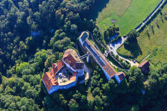 Luftaufnahme von DJH Jugendherberge Burg Wildenstein in Leibertingen im Bundesland Baden-Württemberg, Deutschland