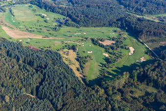 Luftbild von Orsingen-Nenzingen, Schloss Langenstein, Golfplatz Der Country Club im Bundesland Baden-Württemberg, Deutschland