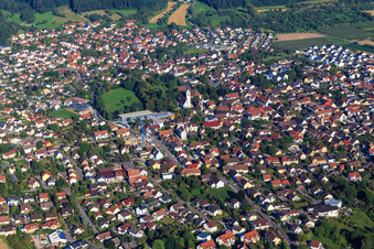 Ortsansicht von Westen in Steißlingen im Bundesland Baden-Württemberg, Deutschland
