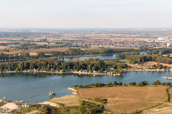 Luftbild von Eicher See Wochenendhausgebiet in Hamm Am Rhein im Bundesland Rheinland-Pfalz, Deutschland