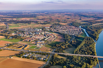 Luftbild von Ginsheim in Ginsheim-Gustavsburg im Bundesland Hessen, Deutschland