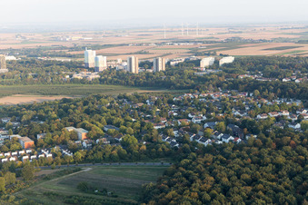 Luftbild von Ortsteil Lerchenberg in Mainz im Bundesland Rheinland-Pfalz, Deutschland