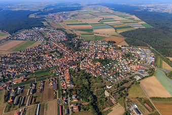 Ortsübersicht von Osten in Rheinzabern im Bundesland Rheinland-Pfalz, Deutschland