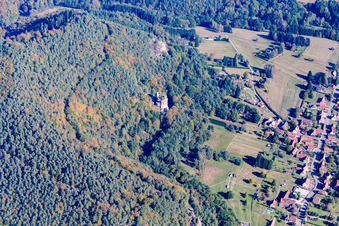 Obersteinbach im Bundesland Bas-Rhin, Frankreich von oben gesehen