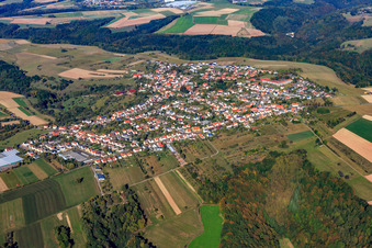 Luftbild von Ortsansicht aus Südwesten in Vinningen im Bundesland Rheinland-Pfalz, Deutschland
