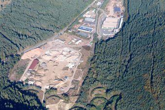 Luftbild von Hinterweidenthal, Industriestrasse im Bundesland Rheinland-Pfalz, Deutschland