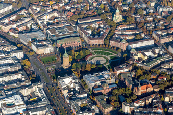 Wasserturm Augustaanlage im Ortsteil Oststadt in Mannheim im Bundesland Baden-Württemberg, Deutschland