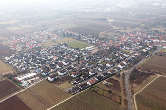 Luftbild von Ortsteil Dammheim in Landau in der Pfalz im Bundesland Rheinland-Pfalz, Deutschland