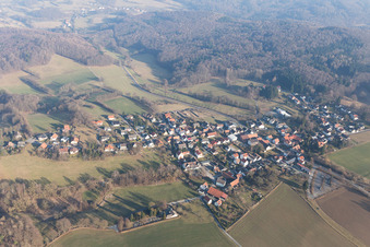 Luftbild von Ortsteil Lützelbach in Modautal im Bundesland Hessen, Deutschland