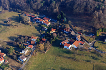 Luftbild von Fjordpferdehof Eitenmüller im Ortsteil Rohrbach in Reichelsheim im Bundesland Hessen, Deutschland