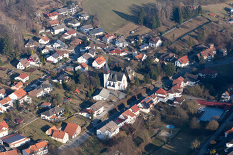 Luftaufnahme von Ortsteil Hammelbach in Grasellenbach im Bundesland Hessen, Deutschland
