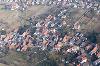 Drohnenaufname von Seebach im Bundesland Bas-Rhin, Frankreich