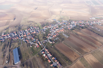 Drohnenbild von Siegen im Bundesland Bas-Rhin, Frankreich