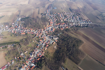 Luftbild von Neewiller-près-Lauterbourg im Bundesland Bas-Rhin, Frankreich