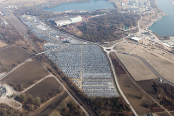 Drohnenbild von Lauterbourg im Bundesland Bas-Rhin, Frankreich