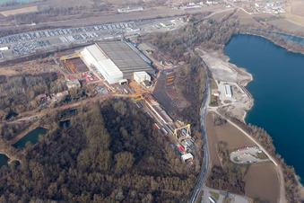 Lauterbourg im Bundesland Bas-Rhin, Frankreich von oben gesehen