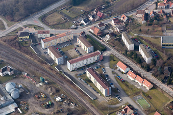 Drohnenaufname von Lauterbourg im Bundesland Bas-Rhin, Frankreich