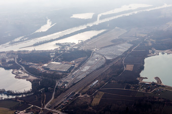 Lauterbourg im Bundesland Bas-Rhin, Frankreich von der Drohne aus gesehen