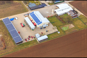 Bauers Garten in Winden im Bundesland Rheinland-Pfalz, Deutschland aus der Luft