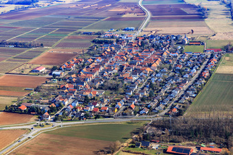 Luftbild von Ortsansicht der Straßen und Häuser der Wohngebiete in Altdorf im Bundesland Rheinland-Pfalz, Deutschland