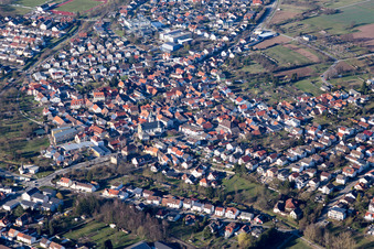 Luftbild von Ortsteil Ubstadt in Ubstadt-Weiher im Bundesland Baden-Württemberg, Deutschland