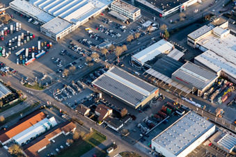 Industriegebiet Nord in Landau in der Pfalz im Bundesland Rheinland-Pfalz, Deutschland von einer Drohne aus