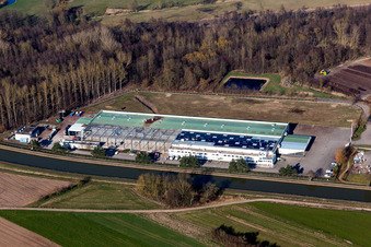 Luftaufnahme von Dettwiller im Bundesland Bas-Rhin, Frankreich