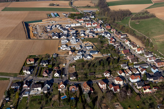 Drohnenaufname von Schwindratzheim im Bundesland Bas-Rhin, Frankreich