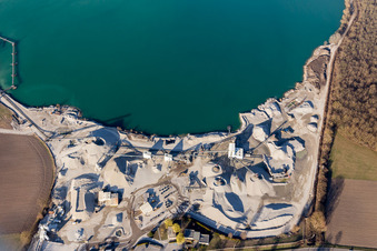 Gambsheim im Bundesland Bas-Rhin, Frankreich aus der Luft