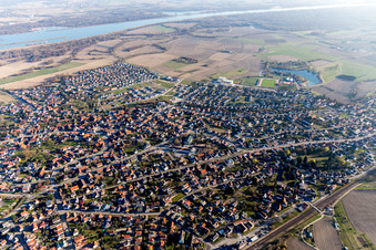 Drohnenaufname von Gambsheim im Bundesland Bas-Rhin, Frankreich