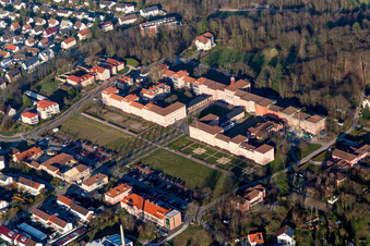 Luftbild von Stadverwaltung Illenaueer Arkaden im Ortsteil Oberachern in Achern im Bundesland Baden-Württemberg, Deutschland