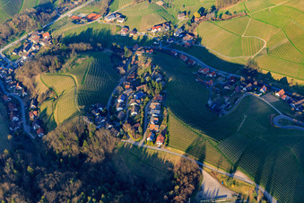 Am Ruttersrain, Ortsteil zwischen badischen Weinbergen im Ortsteil Büchelbach in Sasbachwalden im Bundesland Baden-Württemberg, Deutschland