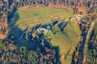 Luftaufnahme von Klostergut Fremersberg, Klosterschänke in Sinzheim im Bundesland Baden-Württemberg, Deutschland