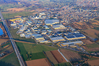 Industriegebiet Maslch Süd mit Dachser & Kolb: Umzugsunternehmen Karlsruhe,  Logistikzentrum Karlsruhe GmbH, Seifert Logistics Group und DPDDE in Malsch im Bundesland Baden-Württemberg, Deutschland