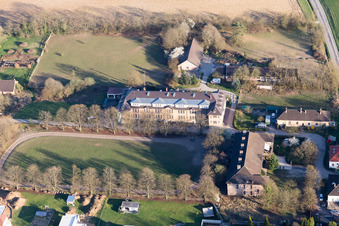Luftaufnahme von Cité des Cadres Camp in Oberrœdern im Bundesland Bas-Rhin, Frankreich