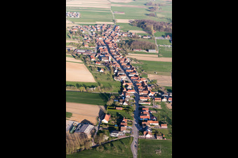 Oberrœdern im Bundesland Bas-Rhin, Frankreich aus der Luft betrachtet