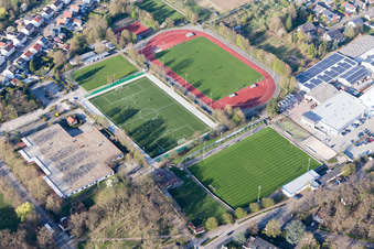Drohnenaufname von Herxheim bei Landau im Bundesland Rheinland-Pfalz, Deutschland
